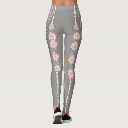 Sunny Grey AI art Leggings (Achterkant)