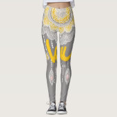 Sunny Grey AI art Leggings (Voorkant)