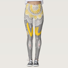 Sunny Grey AI art Leggings