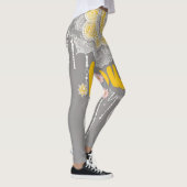 Sunny Grey AI art Leggings (Rechts)