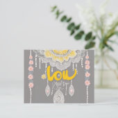 Sunny Grey Lace AI art Briefkaart (Staand voorkant)