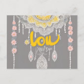 Sunny Grey Lace AI art Briefkaart (Voorkant)