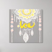 Sunny Grey Lace AI art Canvas Afdruk (Voorkant)