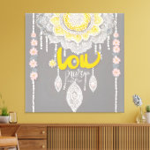 Sunny Grey Lace AI art Canvas Afdruk (Insitu (Woonkamer))