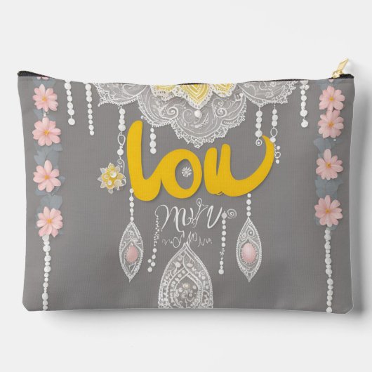 Sunny Grey Lace AI art Etui (Achterkant)