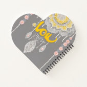 Sunny Grey Lace AI art Notitieboek (Achterkant)