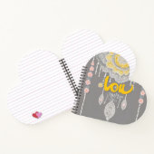 Sunny Grey Lace AI art Notitieboek (Binnen)