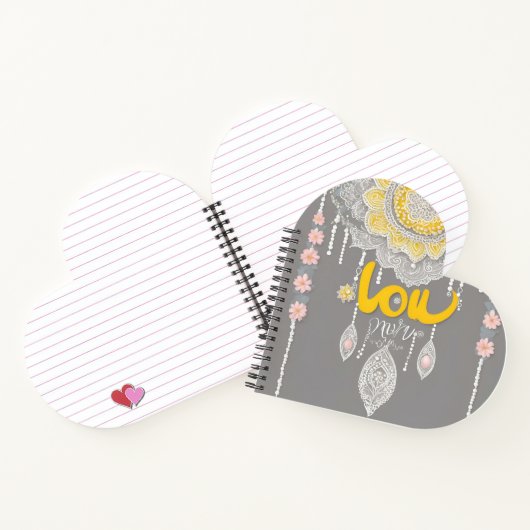 Sunny Grey Lace AI art Notitieboek (Binnen)