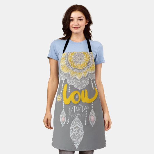 Sunny Grey Lace AI art Schort (Gedragen)