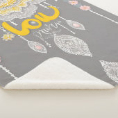 Sunny Grey Lace AI art Sherpa Deken (3/4)