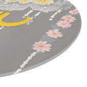 Sunny Grey Lace AI art Snijplank (Hoek)