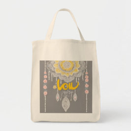 Sunny Grey Lace AI art Tote Bag