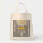 Sunny Grey Lace AI art Tote Bag (Voorkant)