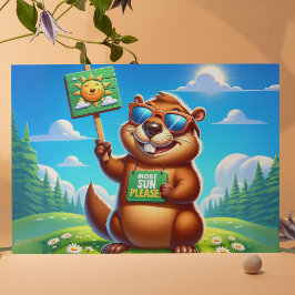 Sunny Groundhog Feestdagenkaart