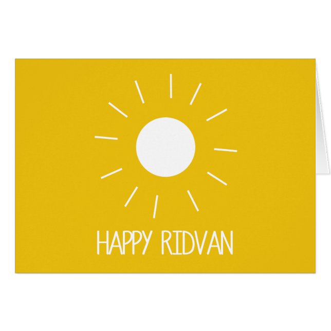 Sunny Happy Ridvan Baha'i Card (Voorkant Horizontaal)