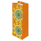 Sunny Haze, Persoonlijke wijn Gift Bag Cadeautas (Achterkant Gekanteld)