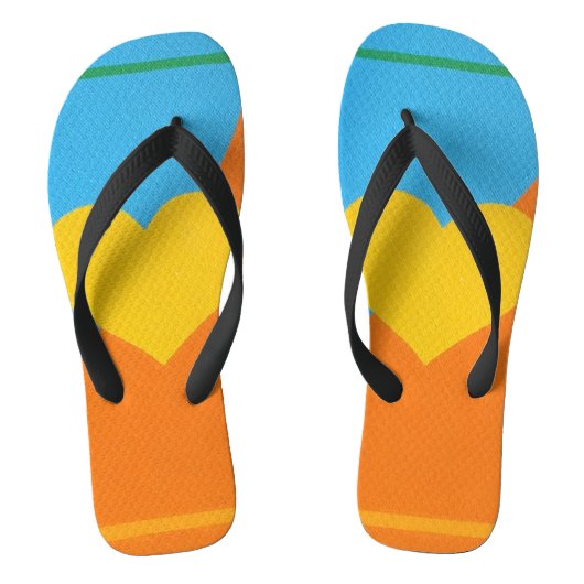 Sunny Heart Abstract Flip Flops (Voetbed)