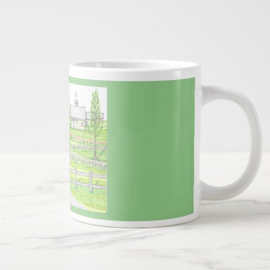 Sunny Hill Boerderij Green Jumbo Mok (Rechts)