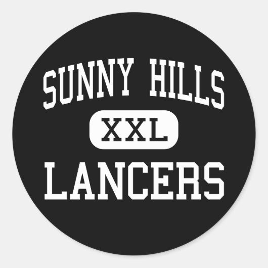 Sunny Hills - Lancers - Hoog - Fullerton Ronde Sticker (Voorkant)