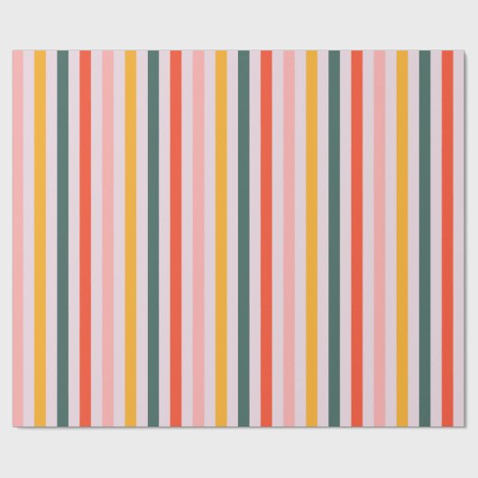 Sunny Horizontal Stripes Cadeaupapier (Vlak)