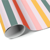 Sunny Horizontal Stripes Cadeaupapier (Rol Hoek)