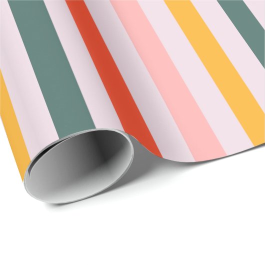 Sunny Horizontal Stripes Cadeaupapier (Rol Hoek)