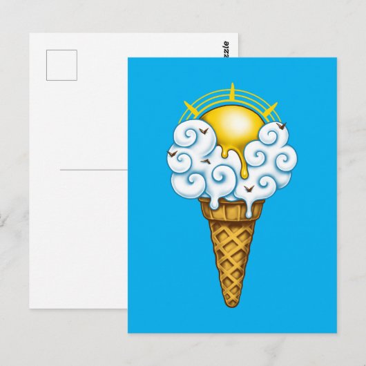 Sunny Ice Cream Briefkaart (Voorkant / Achterkant)