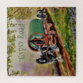 Sunny, Ierse weg met "Gypsy Road" Vanner Vardo Legpuzzel (Verticaal)