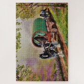 Sunny, Ierse weg met Gypsy Vanner Vardo Legpuzzel (Verticaal)