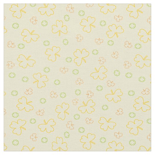 Sunny Irish Shamrocks Stof (Close Up)