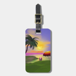 Sunny Island Beach Vacation Bagagelabel
