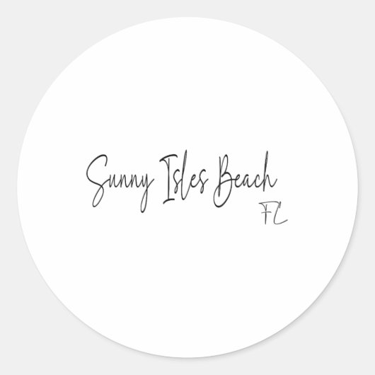 Sunny Isles Beach Florida Ca Retro Ronde Sticker (Voorkant)
