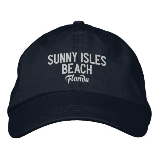 Sunny Isles Beach Florida Geborduurde Baseball Hat Geborduurde Pet (Voorkant)