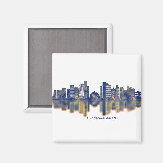 Sunny Isles Beach Skyline Magneet (Voorkant / Achterkant)