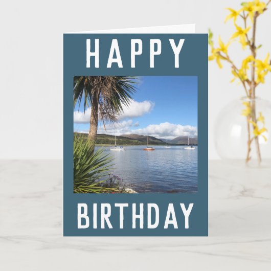 Sunny Kames Bay op het eiland Bute, Schotse Kaart (Gele Bloem)