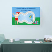 Sunny Kerstkerstkerstkerstman Cute Custom Pool Par Spandoek (Beurs)
