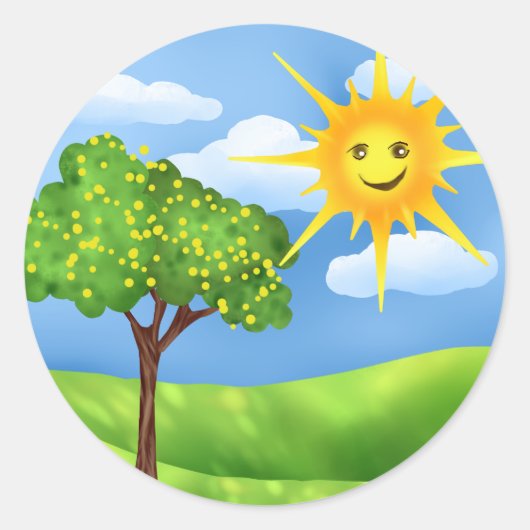 Sunny Landscape Stickers (Voorkant)
