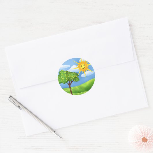 Sunny Landscape Stickers (Envelop)
