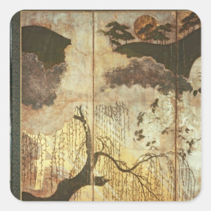 Sunny Landscape Vierkante Sticker