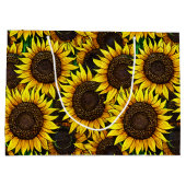 Sunny Large Sunflower Patroon Groot Cadeauzakje (Achterkant)