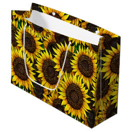 Sunny Large Sunflower Patroon Groot Cadeauzakje