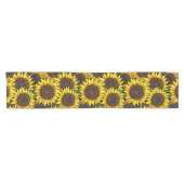 Sunny Large Sunflower Patroon Korte Tafelloper (Horizontaal)