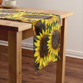 Sunny Large Sunflower Patroon Korte Tafelloper (Voorbeeld)