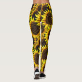 Sunny Large Sunflower Patroon Leggings (Achterkant)