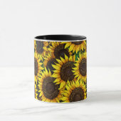 Sunny Large Sunflower Patroon Mok (Midden)