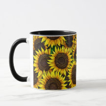 Sunny Large Sunflower Patroon