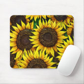 Sunny Large Sunflower Patroon Muismat (Met muis)