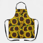 Sunny Large Sunflower Patroon Schort (Voorkant)
