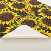 Sunny Large Sunflower Patroon Sherpa Deken (3/4)