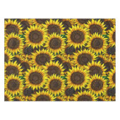 Sunny Large Sunflower Patroon Tafelkleed (Voorkant (Horizontaal))